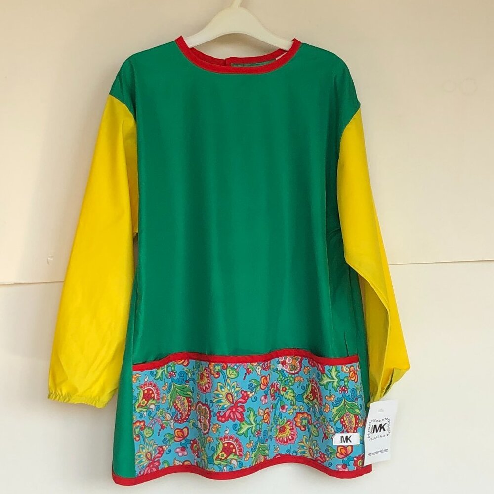 NWT Kid Long Sleeve Craft Smock Apron w/3 Pockets Made in Quebec by Creation MK - Picture 4 of 13
